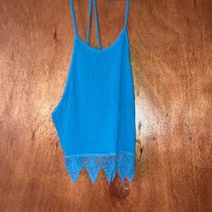 Real Lace Hem Tank Top